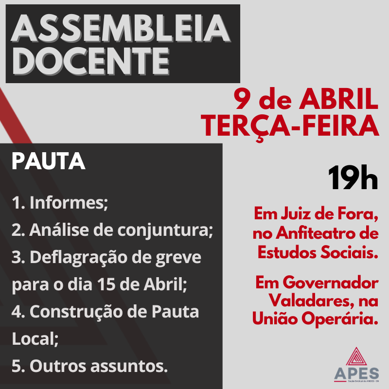 Leia mais sobre o artigo Assembleia discute deflagração da greve na terça-feira