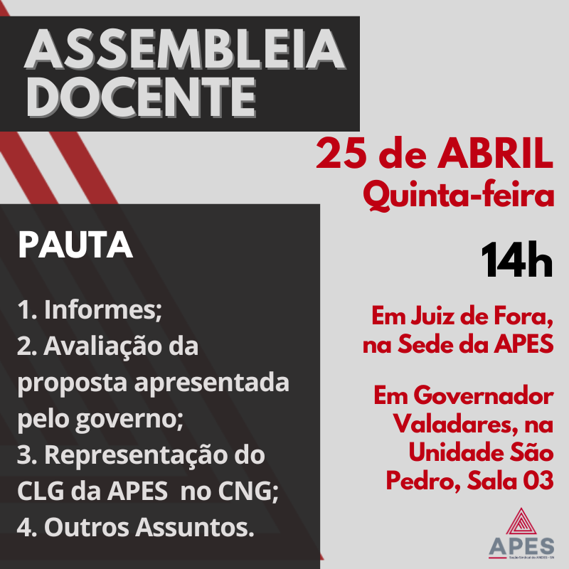 Leia mais sobre o artigo Docentes se reúnem em assembleia nesta quinta-feira