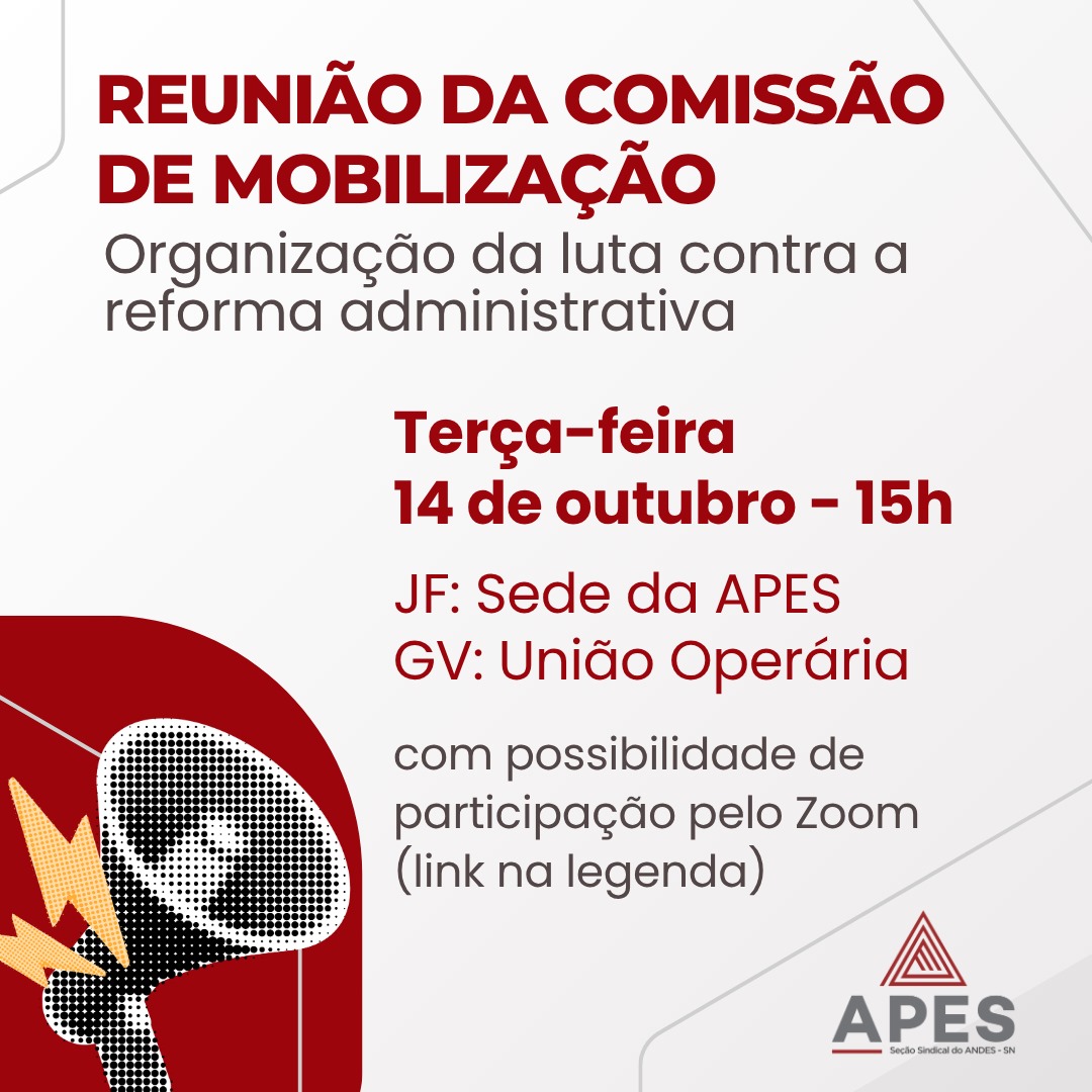 Leia mais sobre o artigo Comissão de Mobilização  se reúne nesta terça-feira