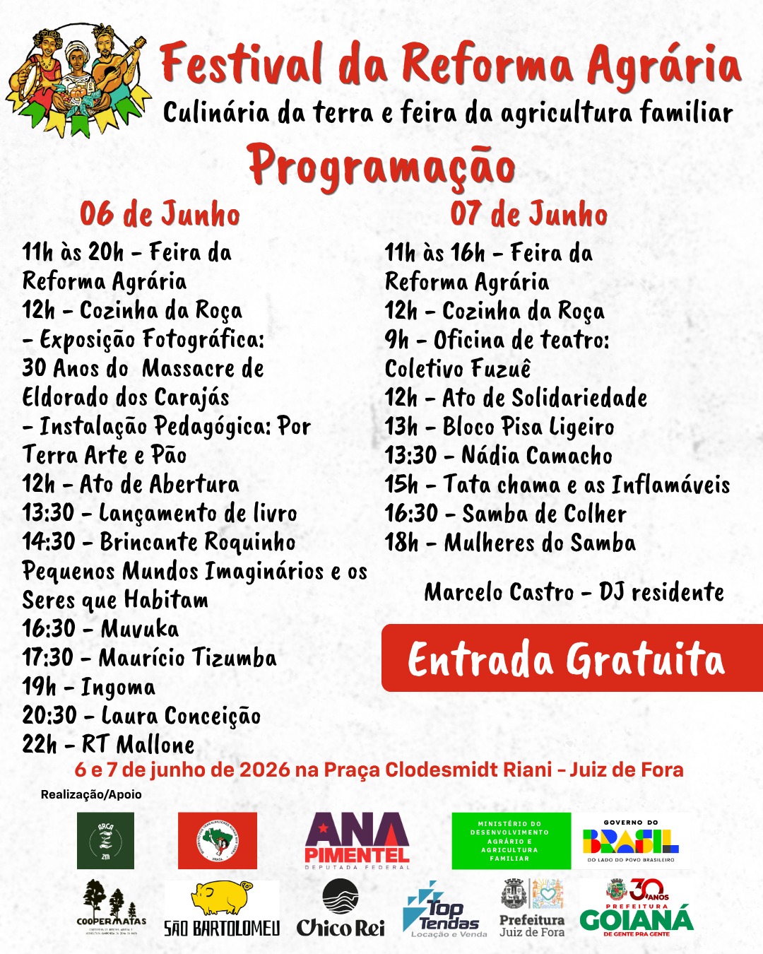 Leia mais sobre o artigo Confira a programação do Festival da Reforma Agrária