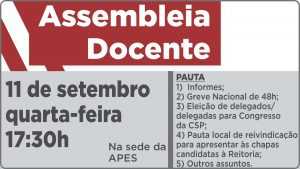 Read more about the article Docentes realizam assembleia docente