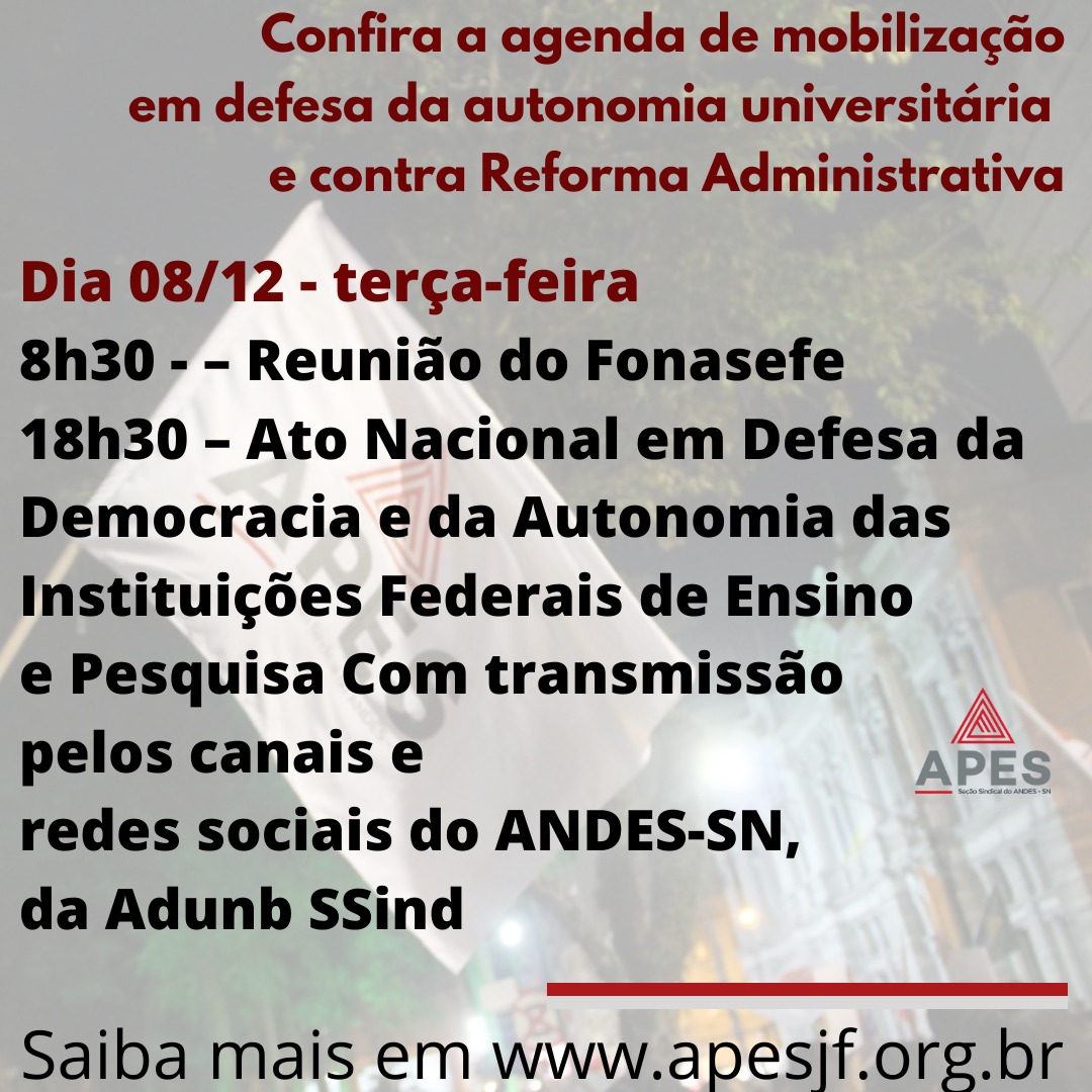 Leia mais sobre o artigo Agenda de mobilização em defesa da autonomia universitária e contra a reforma administrativa