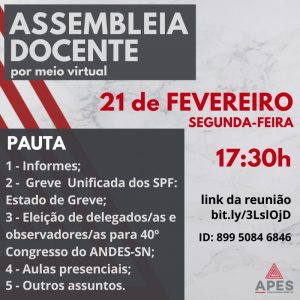 Read more about the article Assembleia vai discutir greve dos Servidores Públicos Federais