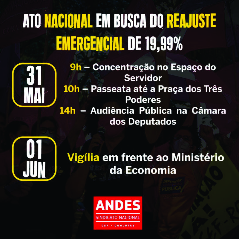 You are currently viewing Confira a agenda de mobilização do Dia Nacional de Luta em Brasília em busca do reajuste emergencial de 19,99% para todas e todos do serviço público