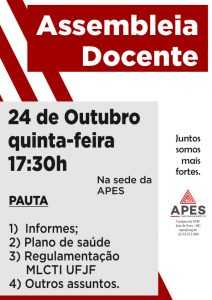 Read more about the article APES convoca para próxima assembleia Docente