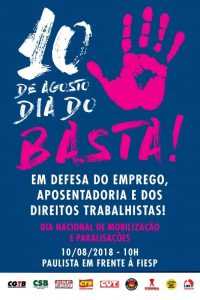 Read more about the article 10 de agosto: centrais sindicais se unem para Dia Nacional de Paralisação e Manifestações