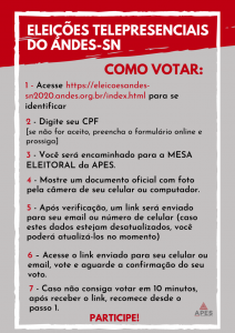 Read more about the article Saiba como votar nas eleições do ANDES-SN