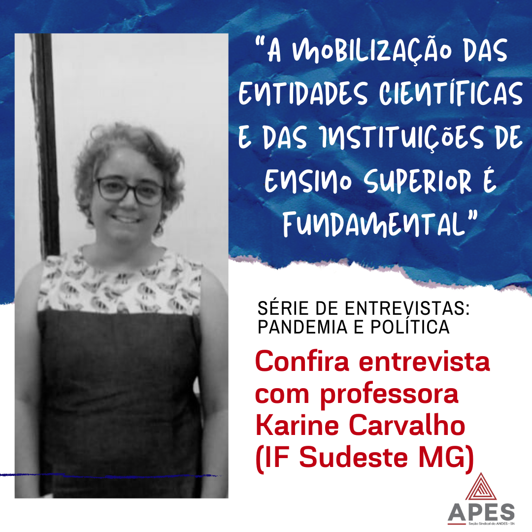 Read more about the article “A mobilização das Entidades Científicas e das Instituições de Ensino Superior é fundamental” – confira entrevista com Karine Carvalho (IF Sudeste)