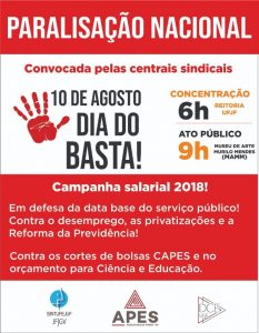 Read more about the article Juiz de Fora terá mobilização no Dia do Basta! APES participa com Fórum das Entidades