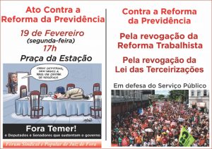 Read more about the article Movimento mantém jornada de luta contra a Reforma da Previdência